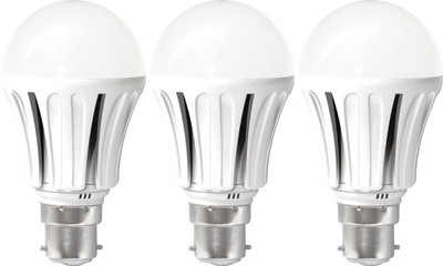 

United 8 W Standard E27/B22 Holders LED Bulb(White, Pack of 3)
