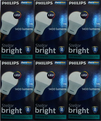 

Philips 14 W Globe B22 LED Bulb(White, Pack of 6)