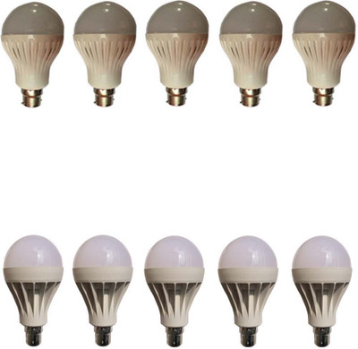 

Galaxy 9 W, 12 W Standard B22 LED Bulb(White, Pack of 10)