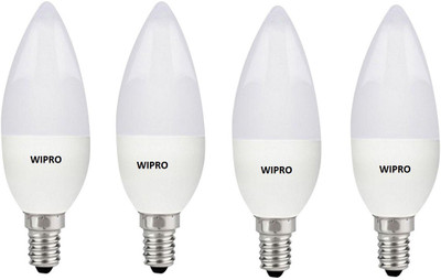 

Wipro 3 W Candle E14 LED Bulb(Yellow, Pack of 04)