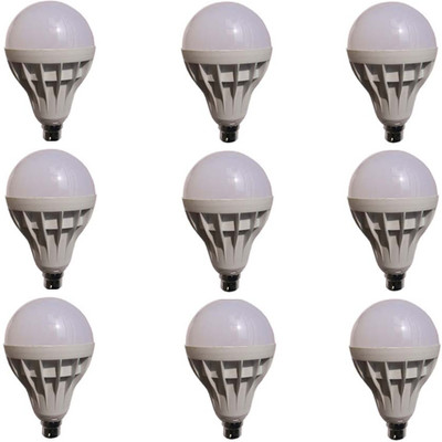 

Galaxy 18 W Standard B22 LED Bulb(White, Pack of 9)