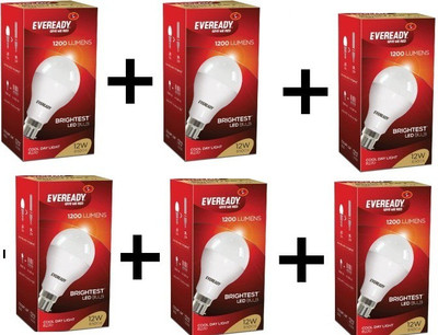 

Eveready 12 W Standard B22 LED Bulb(White, Pack of 6)