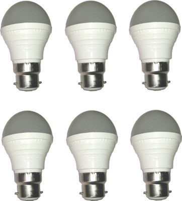 

Montex 3 W Round B22 LED Bulb(Clear, White, Pack of 6)