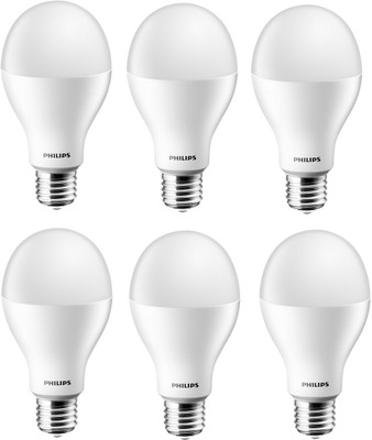 

Philips 17 W Standard E27 LED Bulb(White, Pack of 06)