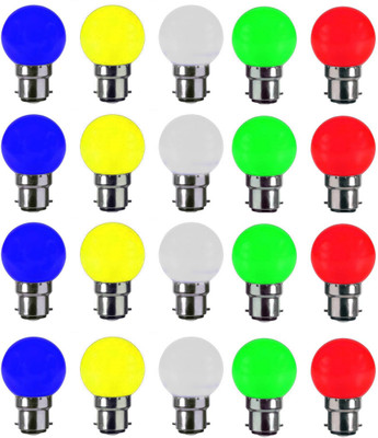 

VRCT 0.5 W Standard B22 LED Bulb(Multicolor, Pack of 20)