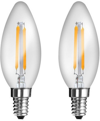 Imperial 2 W Standard E14 LED Bulb(Yellow, Pack of 2)