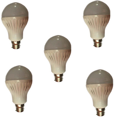 

Galaxy 9 W Standard B22 D LED Bulb(White, Pack of 5)