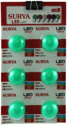 

Surya 0.5 W Standard B22 LED Bulb(Green, Pack of 6)