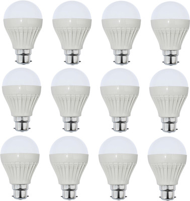 Bombax 12 W Basic Standard B22 LED Bulb(White, Pack of 12)