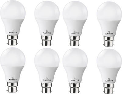 

Aaditya 9 W Standard B22 LED Bulb(White, Pack of 8)