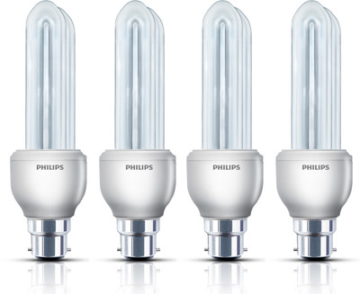 

Philips 14 W Standard B22 CFL Bulb(White, Pack of 4)