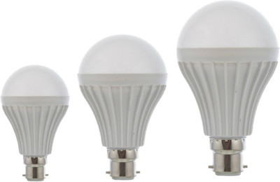 

3a Colors 0.5 W, 0.7 W, 0.9 W Standard B22 LED Bulb(White, Pack of 3)