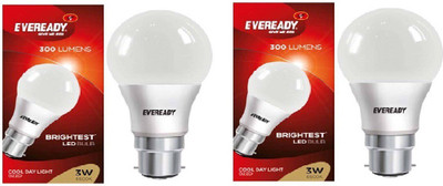 

Eveready 3 W Standard B22 LED Bulb(White, Pack of 2)