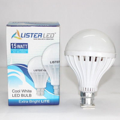 

Listers 15 W Standard B22 LED Bulb(White, Pack of 10)