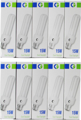 

Crompton Greaves 15 W Standard CFL Bulb(White, Pack of 10)