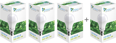 Syska Led Light 9W Pack of 3 With Free 5W LED(White, Pack of 3)
