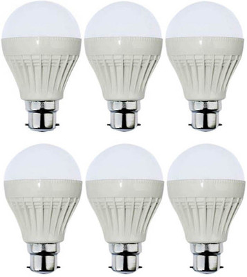 VRCT 5 W Standard B22 LED Bulb(White, Pack of 6)