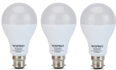 

Wipro 18 W Standard B22 LED Bulb(White, Pack of 03)