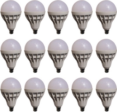 

Galaxy 15 W Standard B22 LED Bulb(White, Pack of 15)