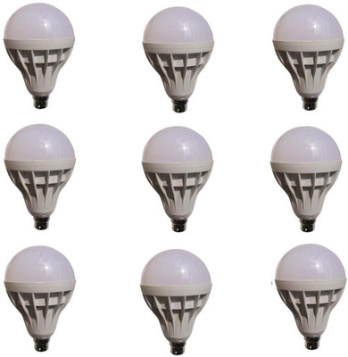 

Galaxy 15 W Standard B22 LED Bulb(White, Pack of 9)