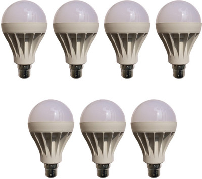 Galaxy 12 W Standard B22 LED Bulb(White, Pack of 7)