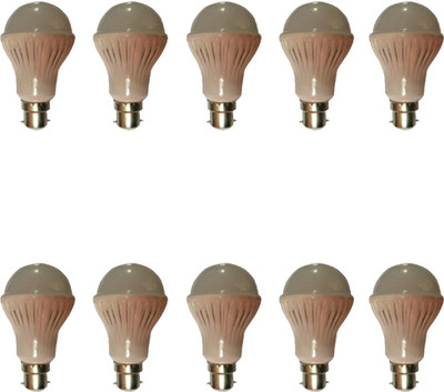 

Galaxy 5 W Standard B22 LED Bulb(White, Pack of 10)