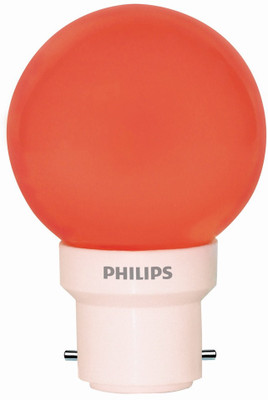 PHILIPS 0.5 W Basic Standard B22 LED Bulb(Red, Pack of 5)