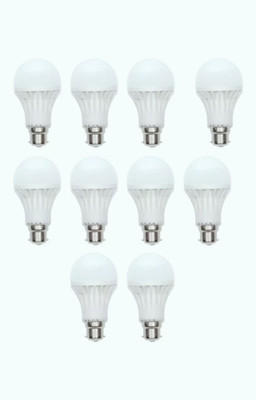 Mishop 15 W Round B22 LED Bulb(White, Pack of 10)