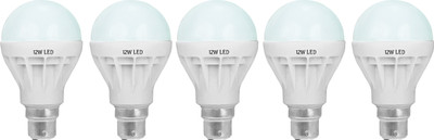 

SR Collection 12 W Standard B22 LED Bulb(White, Pack of 5)