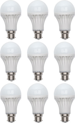

Marshal Gold 9 W Standard LED Bulb(White, Pack of 9)
