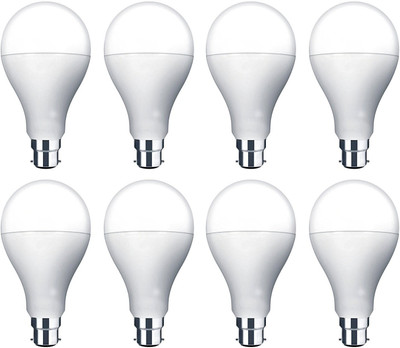 

MR Lights 3 W Round B22 LED Bulb(White, Pack of 8)