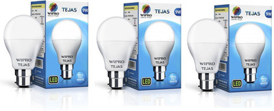 

Wipro 9 W Standard B22 LED Bulb(White, Pack of 03)