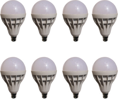 

Galaxy 15 W Standard B22 D LED Bulb(White, Pack of 8)