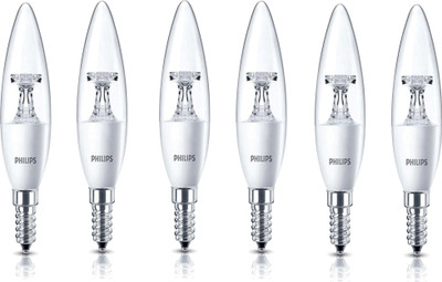 Philips 4.5 W Candle E14 LED Bulb(Yellow, Pack of 6)