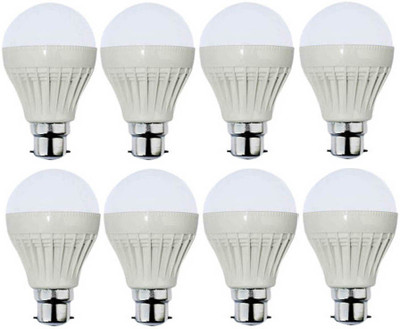 

VRCT 7 W Standard B22 LED Bulb(White, Pack of 8)