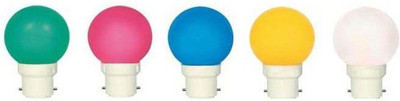

VRCT 0.5 W Standard B22 LED Bulb(Green, Red, Blue, Yellow, White, Pack of 5)