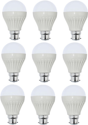 

Iron Tech 9 W Standard B22 LED Bulb(White, Pack of 9)
