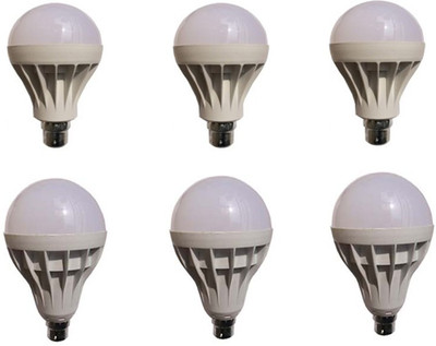 

Galaxy 12 W, 15 W Standard B22 LED Bulb(White, Pack of 6)