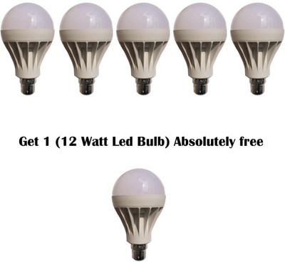 

Galaxy 12 W Standard B22 LED Bulb(White, Pack of 6)
