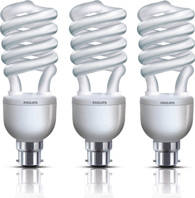 

Philips 27 W Standard B22 CFL Bulb(White, Pack of 3)