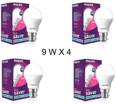 

Philips 9 W Standard B22 LED Bulb(White, Pack of 4)