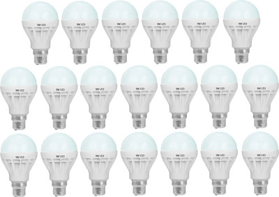 

SR Collection 9 W Standard B22 LED Bulb(White, Pack of 20)