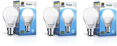 Wipro 5 W Basic Standard B22 LED Bulb(White, Pack of 3)