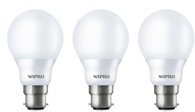 

Wipro 5 W Standard B22 LED Bulb(White, Pack of 03)