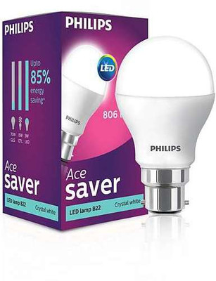 Philips 9 W Standard B22 LED Bulb(White)