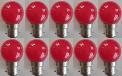 Origin 0.5 W Basic Round B22 LED Bulb(Red, Pack of 10)