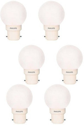 

Philips 0.5 W Round B22 LED Bulb(White, Pack of 6)