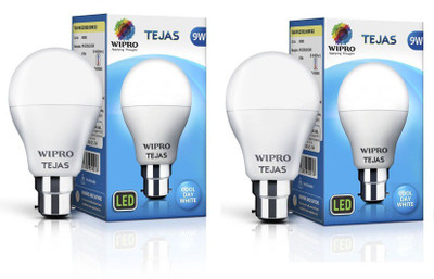 

Wipro 9 W Standard B22 LED Bulb(White, Pack of 02)