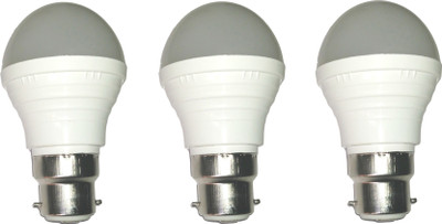 

Montex 3 W Globe B22 LED Bulb(Clear, White, Pack of 3)