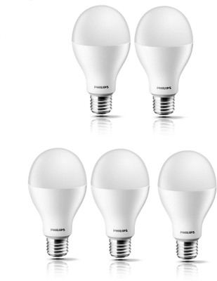 

Philips 17 W Standard E27 LED Bulb(White, Pack of 05)